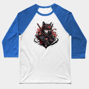 samurai dog Baseball T-Shirt